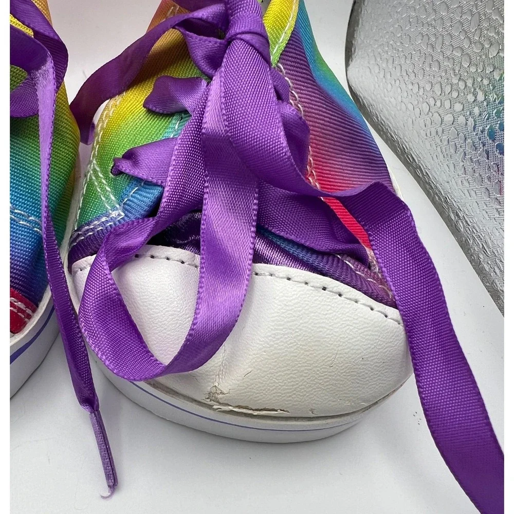 Build A Bear 3 Piece Clothing Lot T Shirt Skirt Sneakers Rainbow Tulle Butterfly